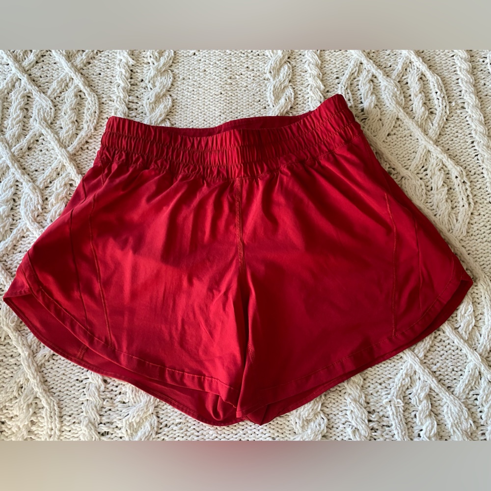 Lululemon Track that shorts Size 10 Dark Red
